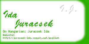 ida juracsek business card